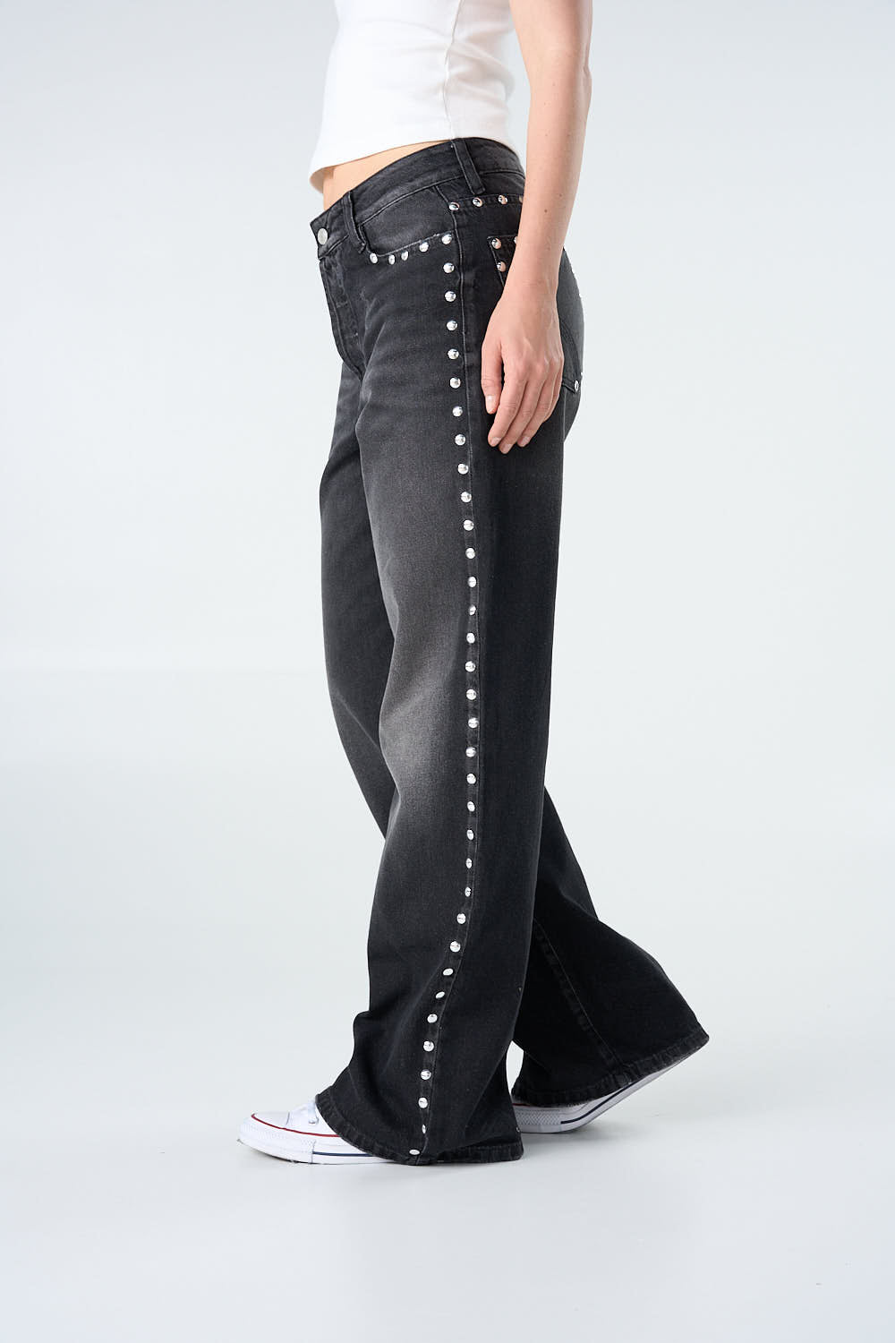 Black spotted Flare Jean 118
