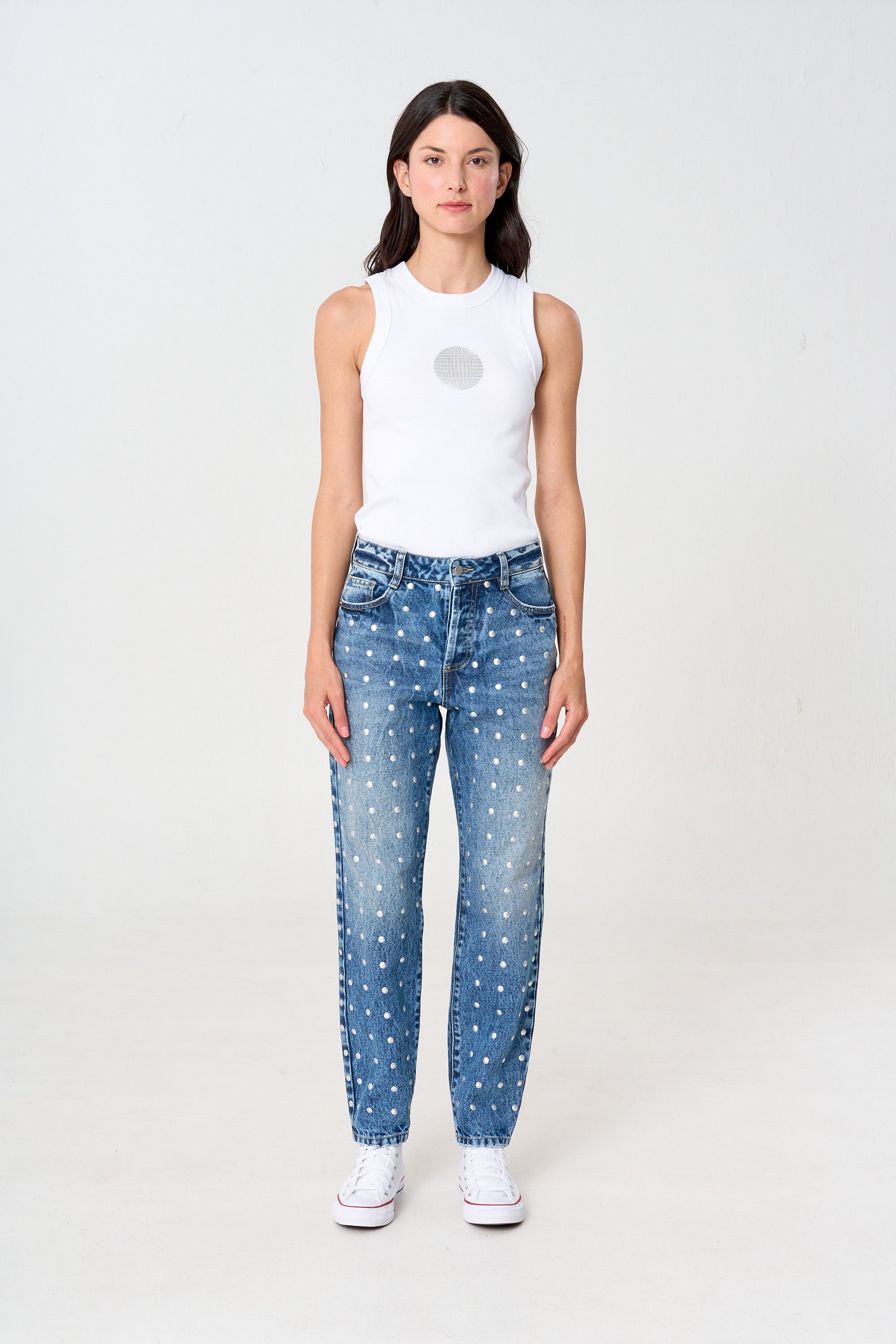 set, denim, taches 