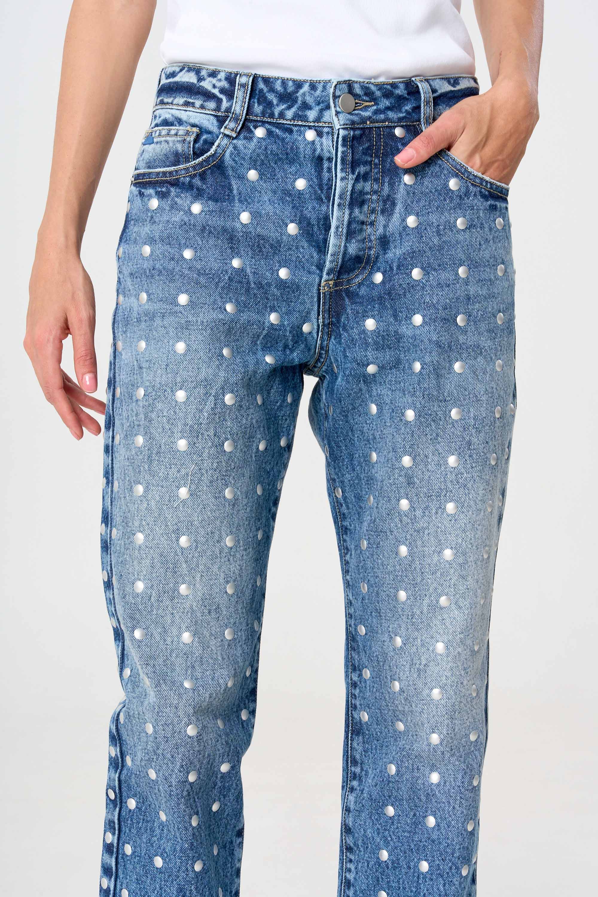 set, denim, taches 
