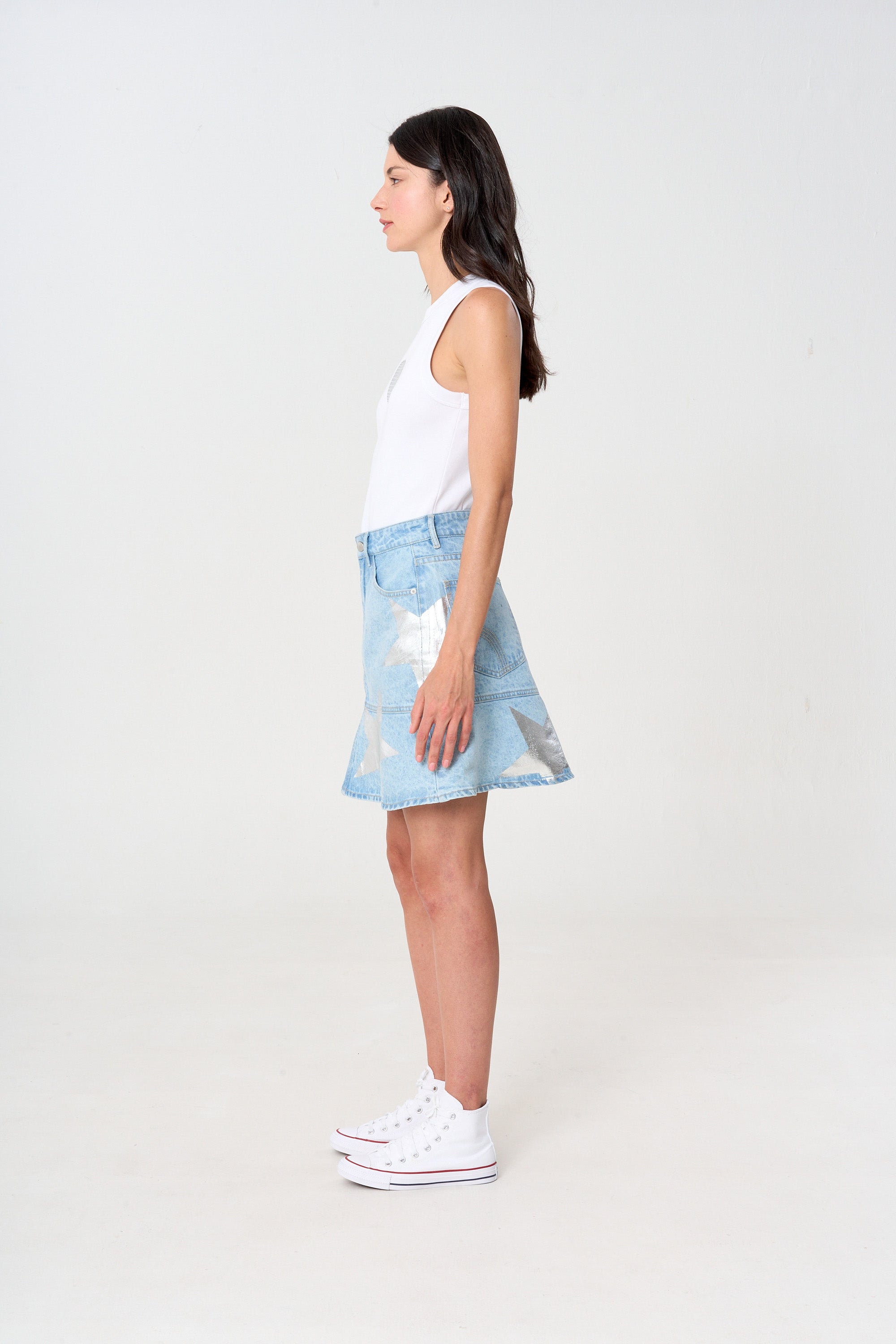 falda, jean, mujer, denim 
